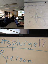 Collage of Hackfest attendees and signage 